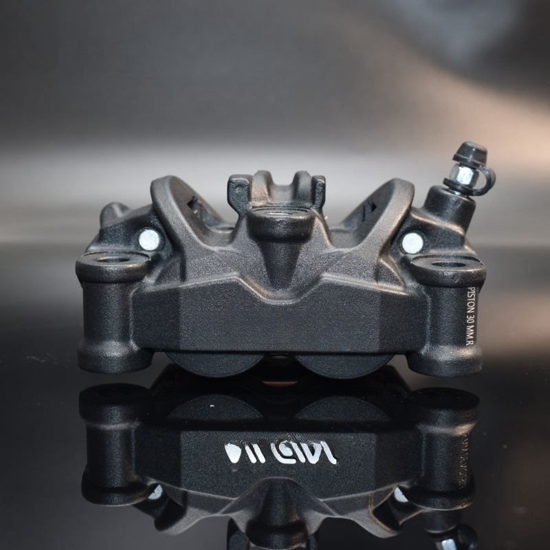 Forged Front Brake Caliper 4 Piston - Мотоциклетный кованый тормозной суппорт Nissin, асимметричный,
